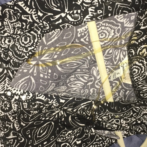 Sexy Speechless top women’s size small s sleeveless black pattern tie Babydoll - Picture 16 of 16